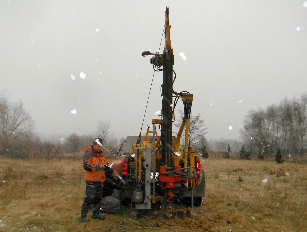 wiercenie geotechnika dla projektowanej hali